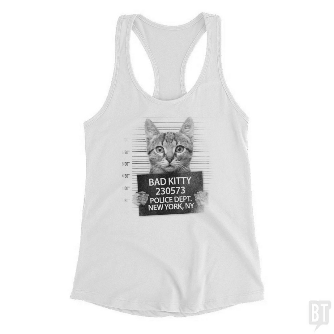 Funny Cute Bad Kitty Cat Tank Top