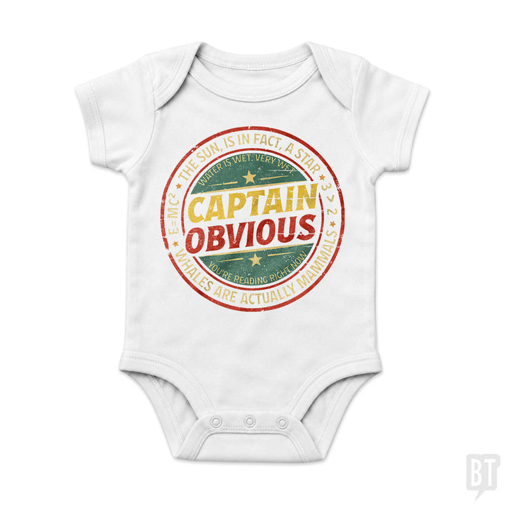 Captain Obvious Baby One-Piece