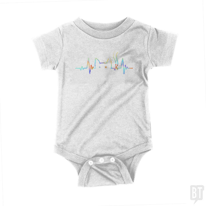 Heartbeat Cat Lover Baby One-Piece