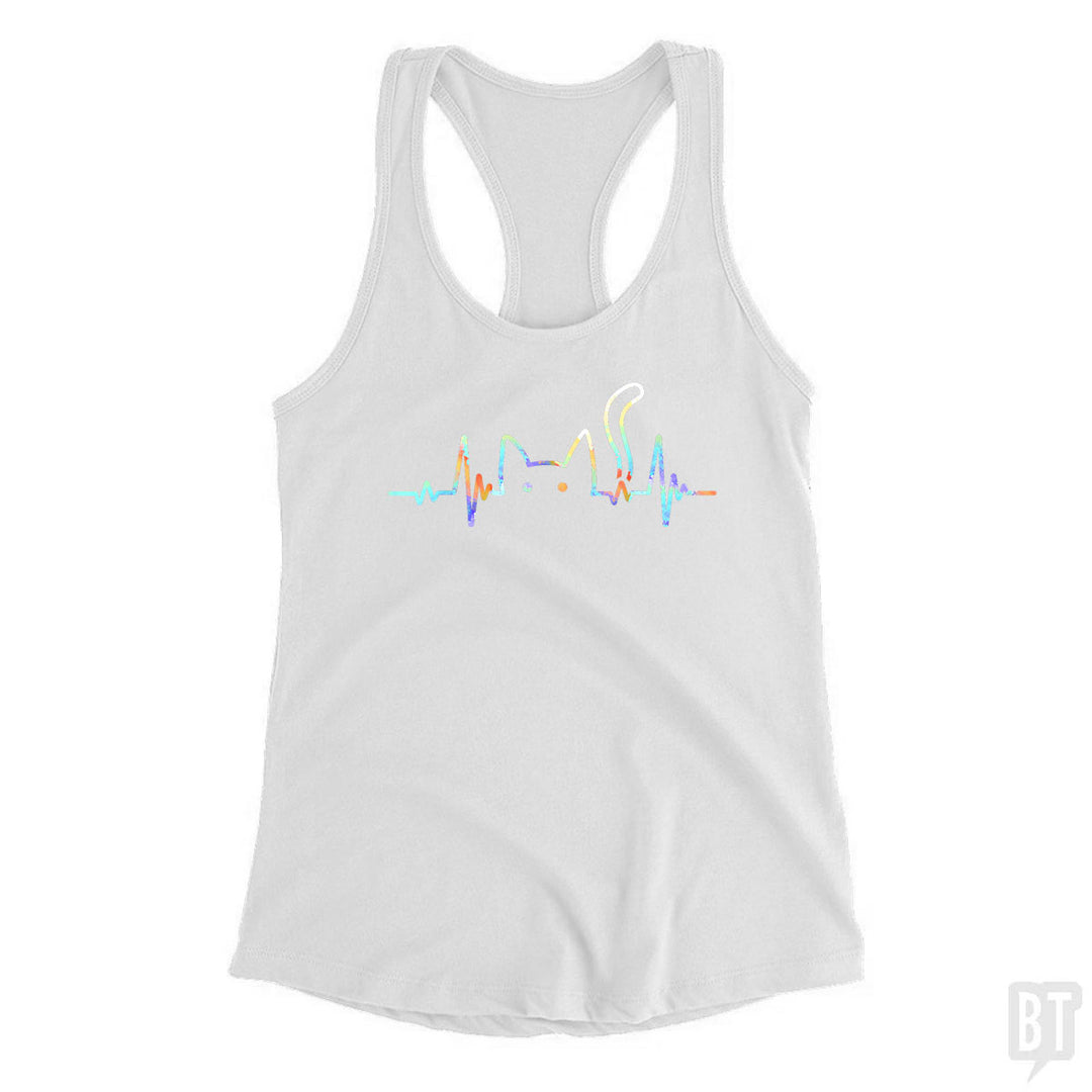 Heartbeat Cat Lover Tank Top