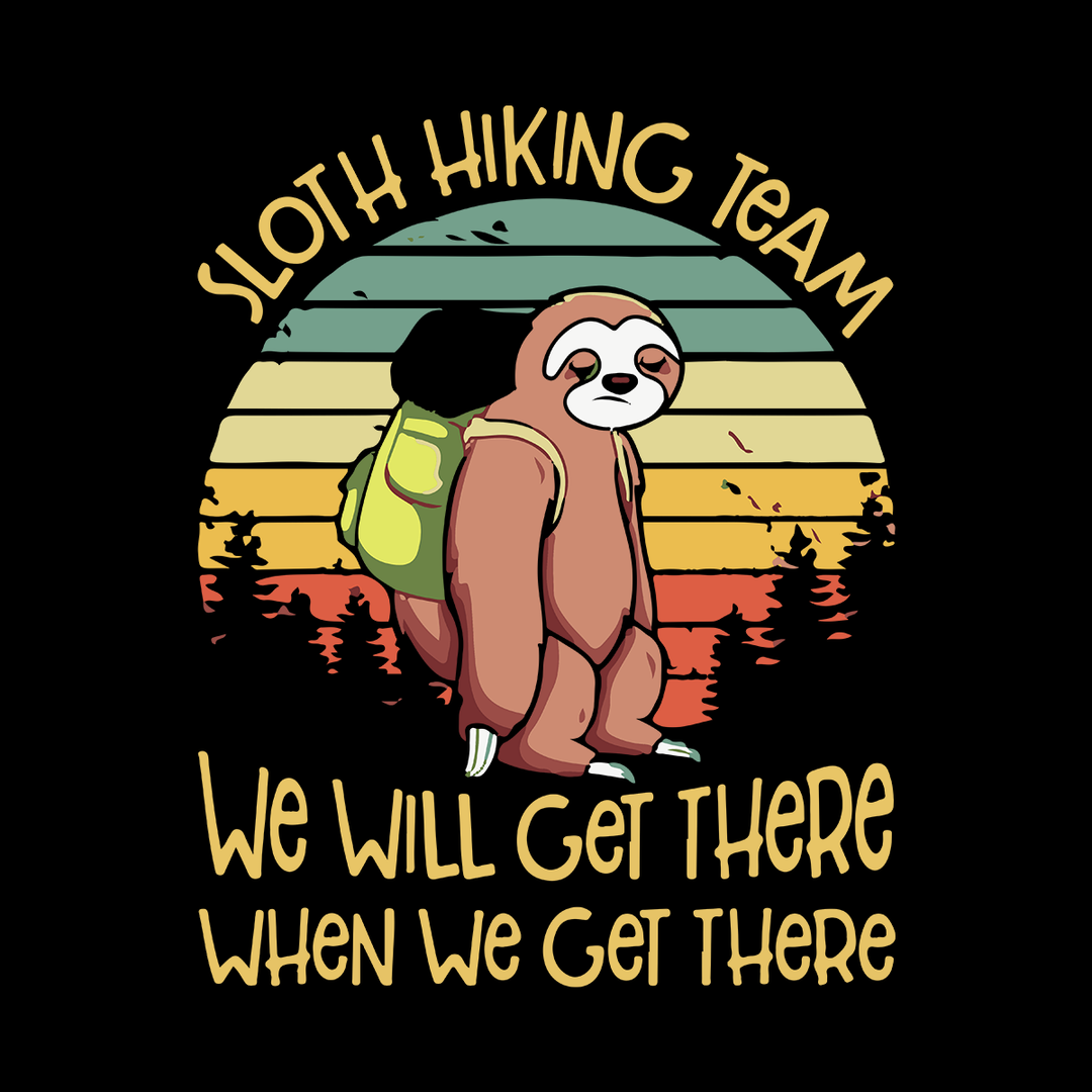 Funny Sloth Hiking Team #2 Long Sleeve