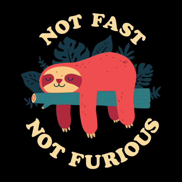 Funny Sloth Not Fast Not Furious Tank Top