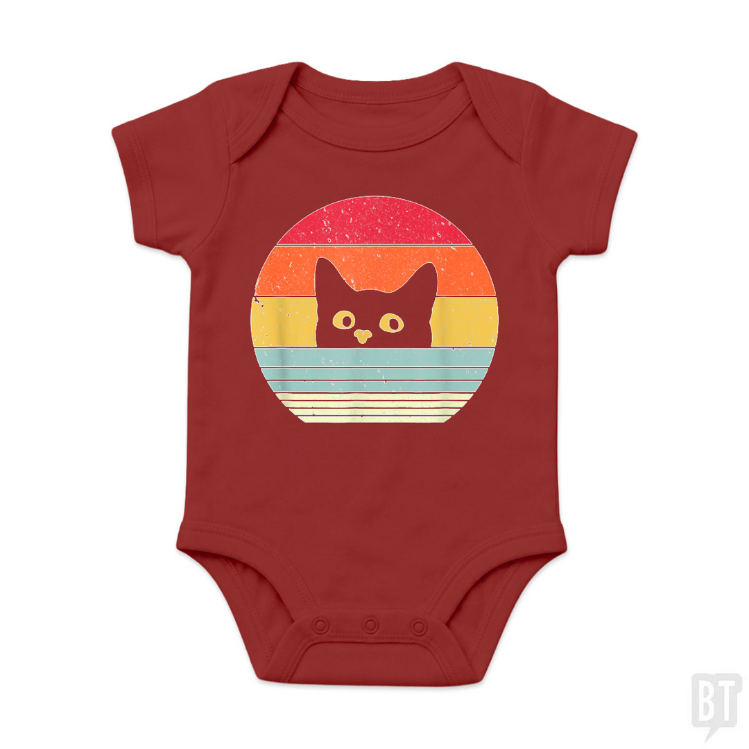 Cat Retro Style Baby One-Piece