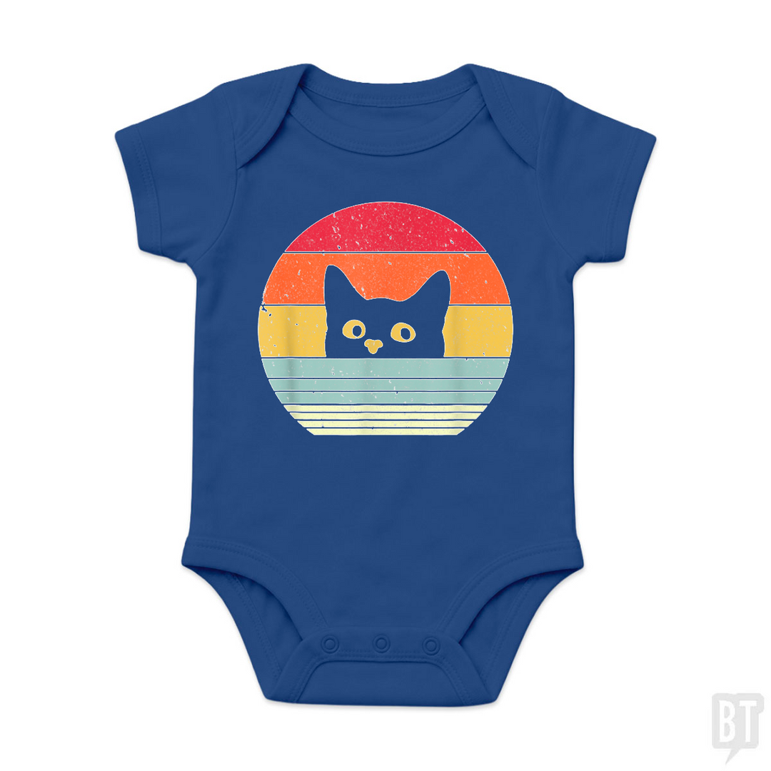 Cat Retro Style Baby One-Piece