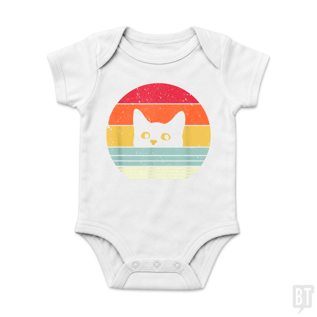 Cat Retro Style Baby One-Piece