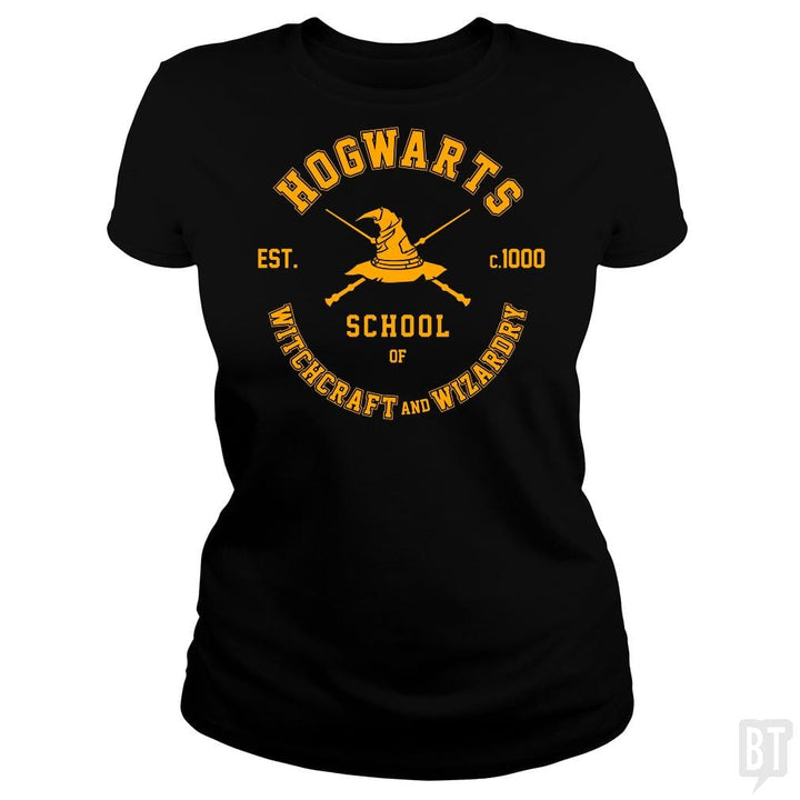 SunFrog-Busted Artpunk101 Classic Ladies Tee / Black / S Hogwarts - School of Witchcraft and Wizardry