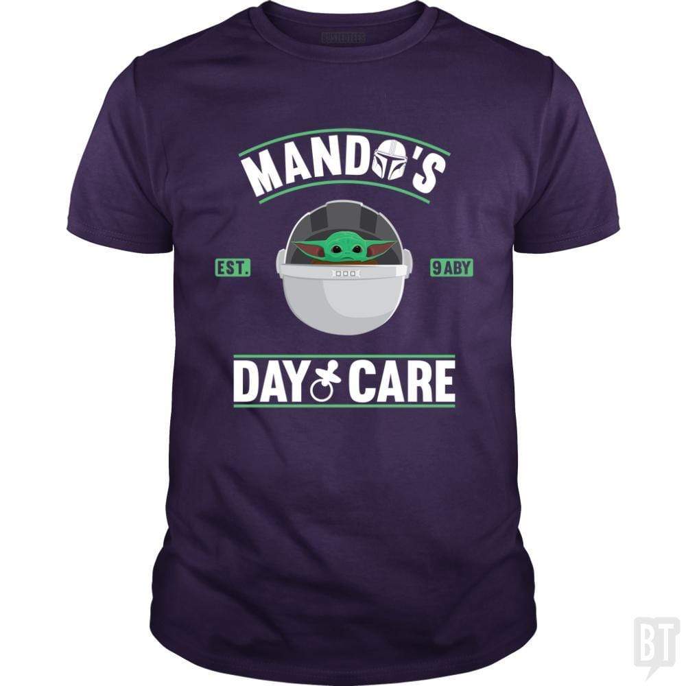 SunFrog-Busted Bomdesignz Classic Guys / Unisex Tee / Purple / S Mando's day care