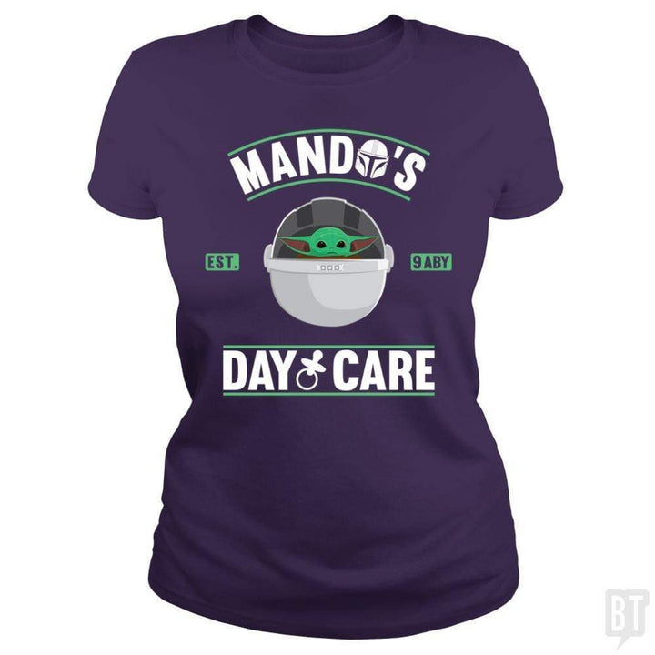 SunFrog-Busted Bomdesignz Classic Ladies Tee / Purple / S Mando's day care