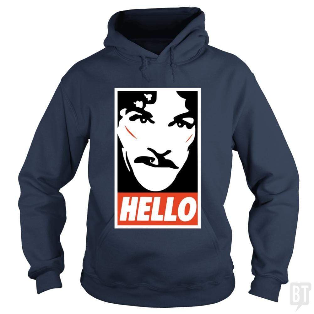 SunFrog-Busted Funky Hippo Hoodie / Navy Blue / S Hello
