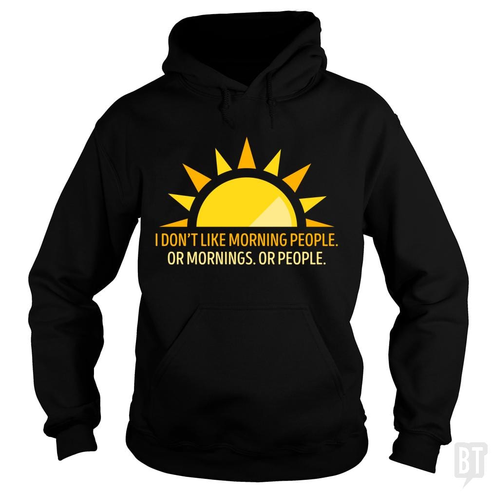 SunFrog-Busted Funky Hippo Hoodie / Black / S Morning People