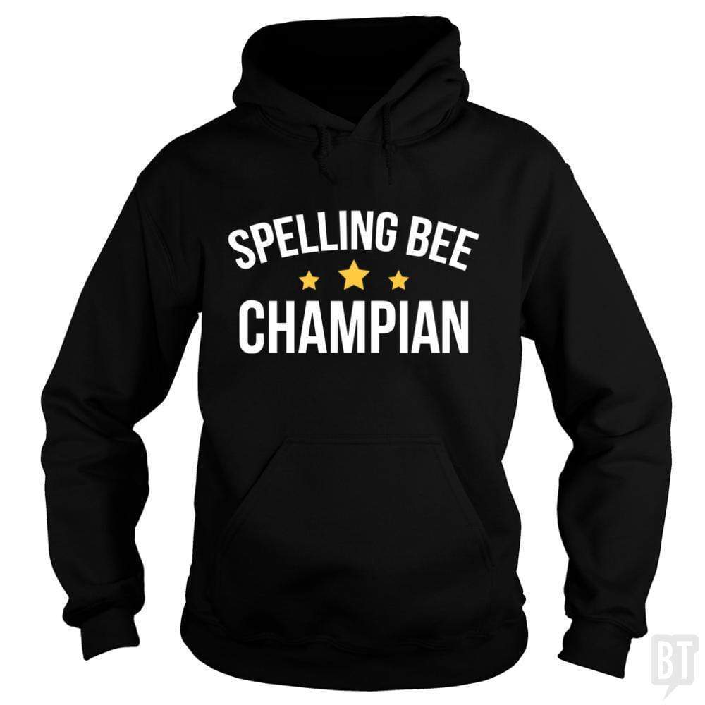 SunFrog-Busted Funky Hippo Hoodie / Black / S Spelling Bee Champion