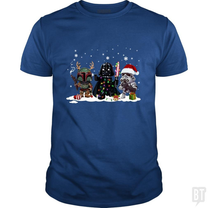 SunFrog-Busted KsuAnn Classic Guys / Unisex Tee / Royal Blue / S Boba Fett Darth Vader Stormtrooper Christmas Santa