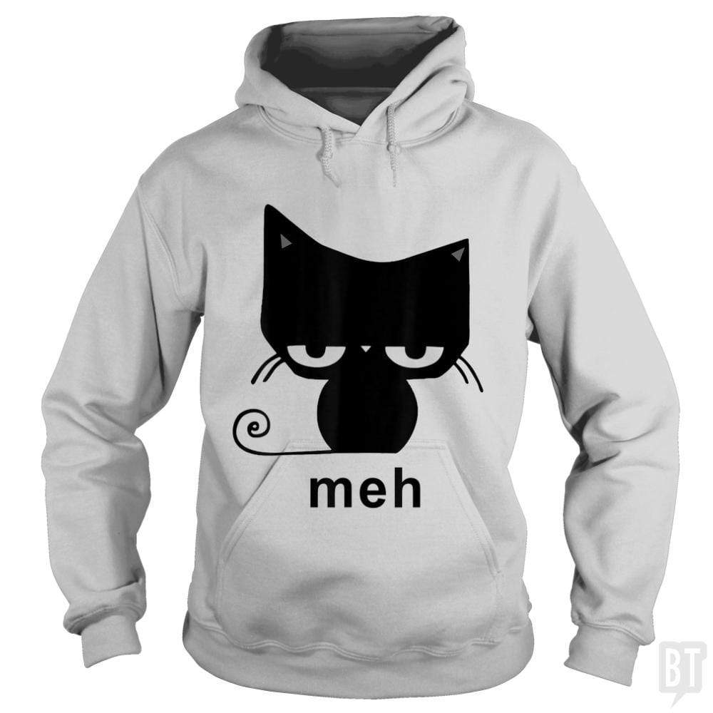 SunFrog-Busted MrT90 Hoodie / Royal Blue / S Meh Black Cat Funny