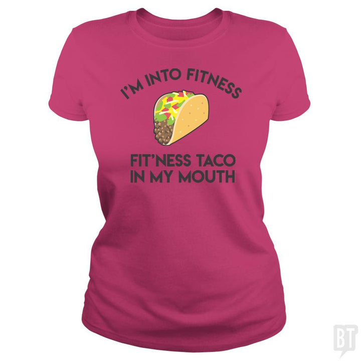 SunFrog-Busted SuperPizzaAwesome2000 Classic Ladies Tee / Heliconia / S Fitness Taco