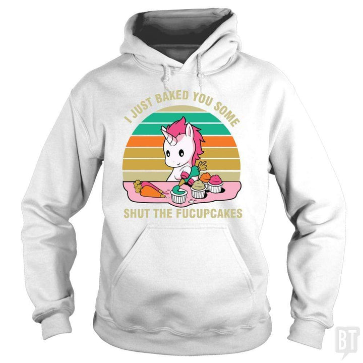 SunFrog-Busted Tripleonecreations Hoodie / White / S Baking Unicorn