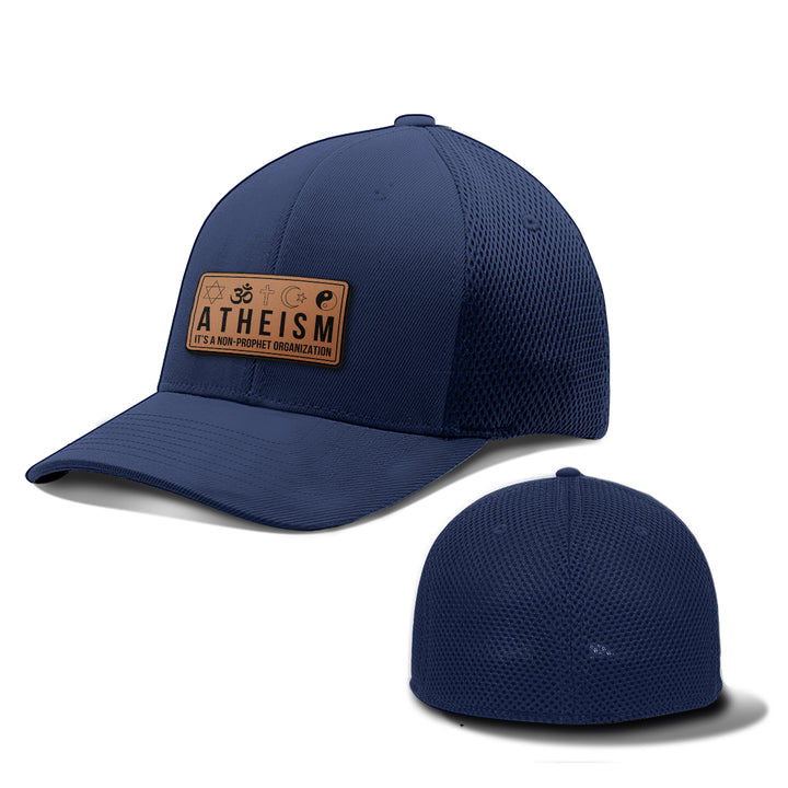 Atheism Non Prophet Leather Patch Hats - BustedTees.com