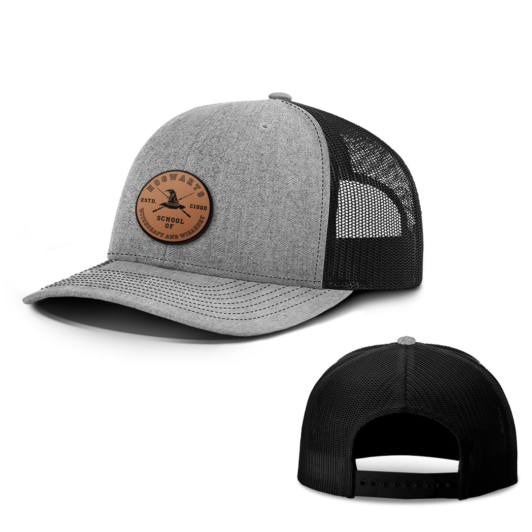 Hogwarts Leather Patch Hats - BustedTees.com
