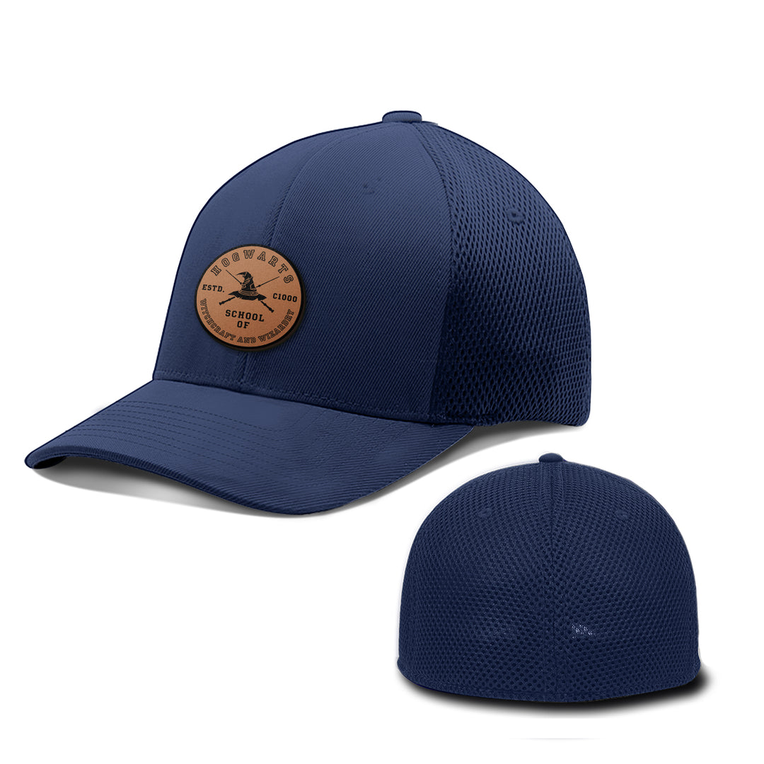 Hogwarts Leather Patch Hats - BustedTees.com