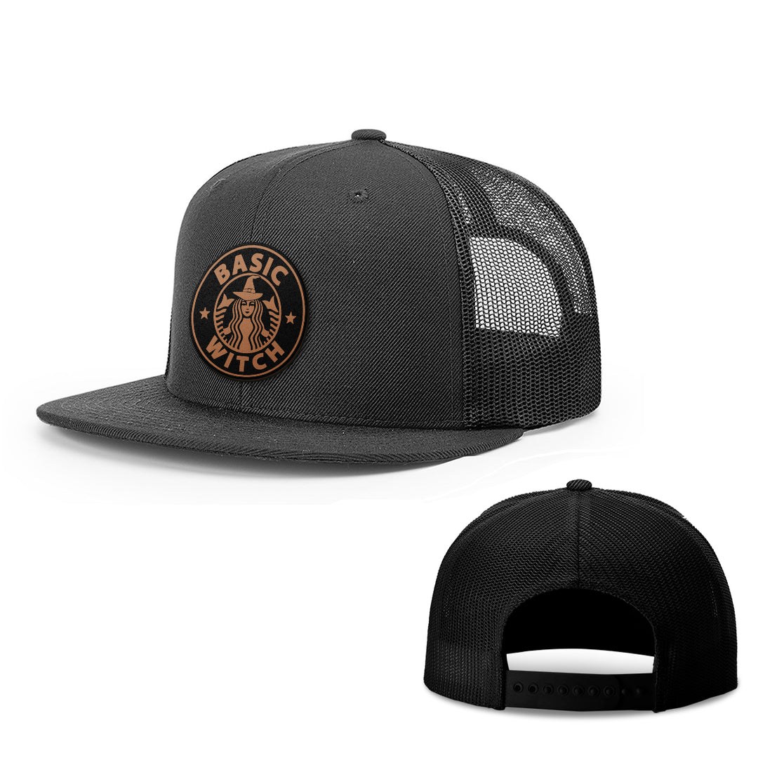 Basic Witch Leather Patch Hats - BustedTees.com