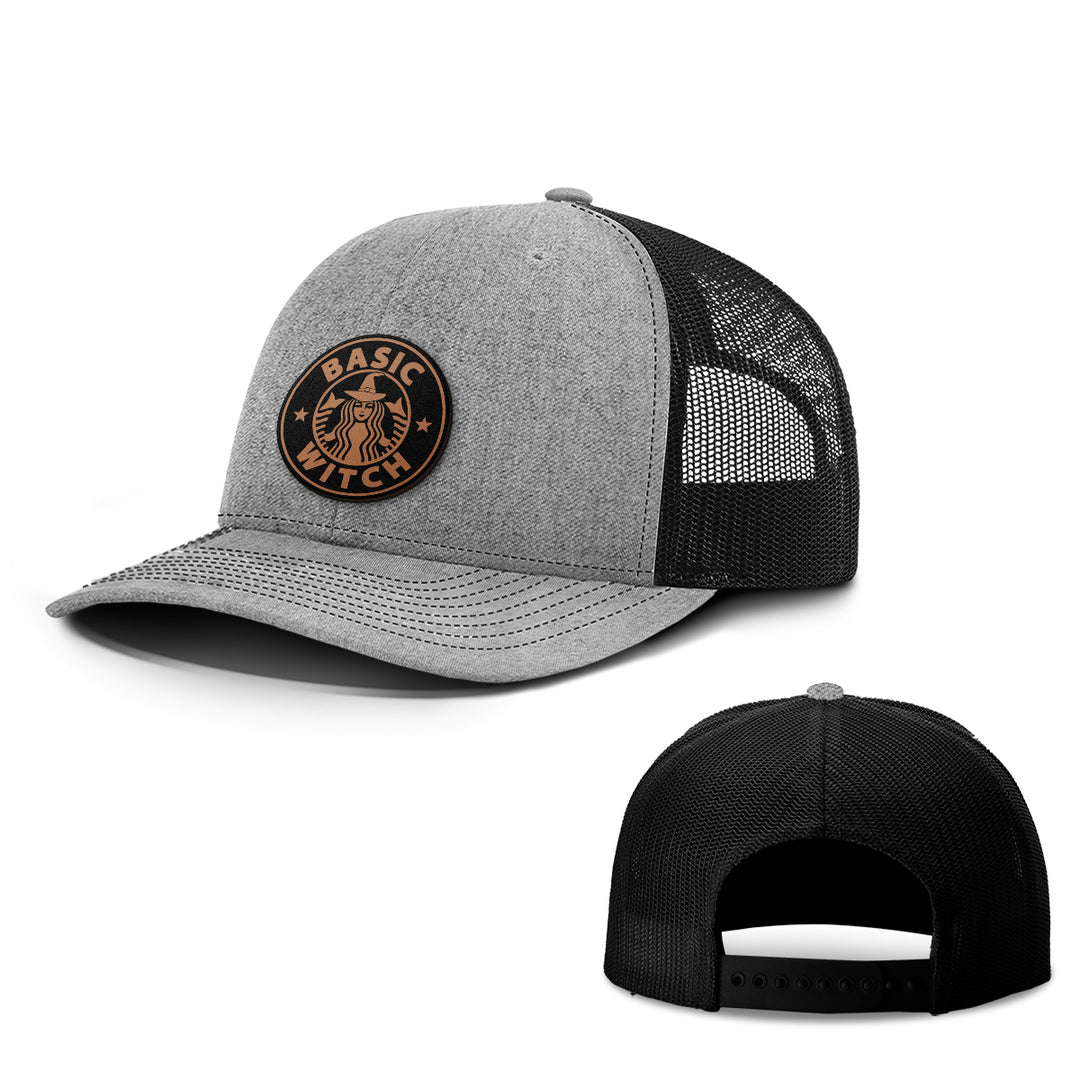 Basic Witch Leather Patch Hats - BustedTees.com