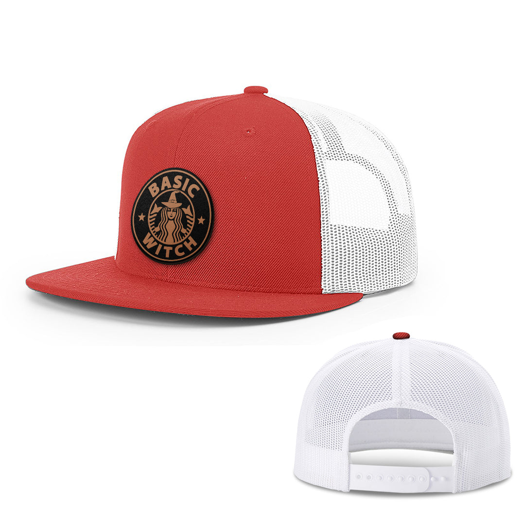 Basic Witch Leather Patch Hats - BustedTees.com