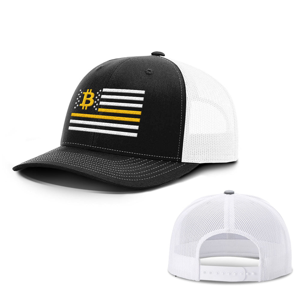 Bitcoin Flag Hats - BustedTees.com