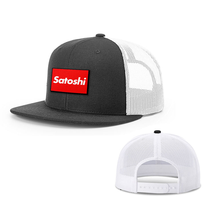 Satoshi Red Patch Hats - BustedTees.com