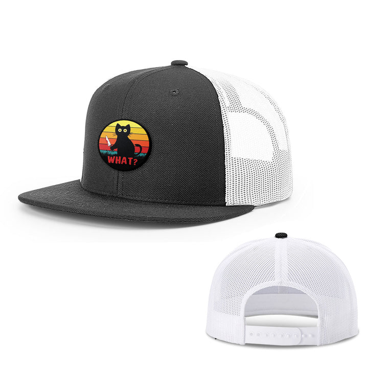 Retro Murderous Cat Patch Hats - BustedTees.com