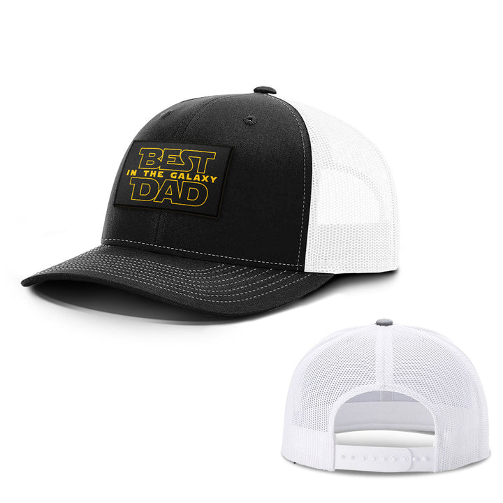 Best Dad In The Galaxy Patch Hats - BustedTees.com
