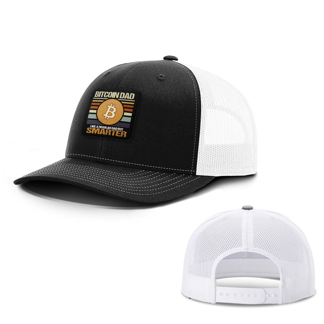 Bitcoin Dad Smarter Patch Hats - BustedTees.com
