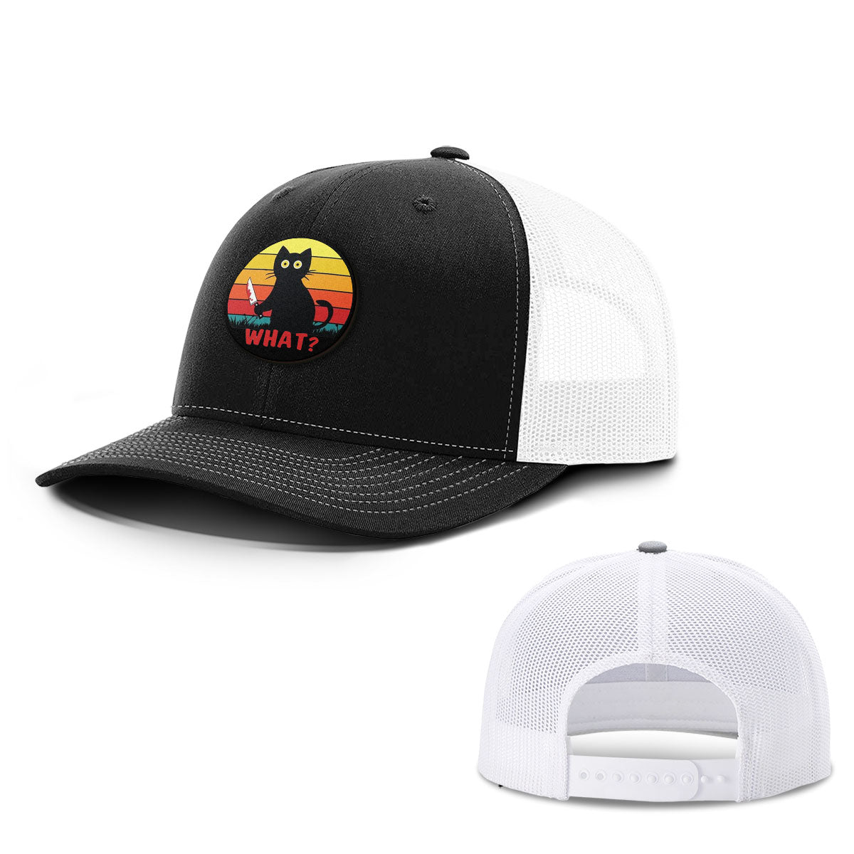 Retro Murderous Cat Patch Hats - BustedTees.com