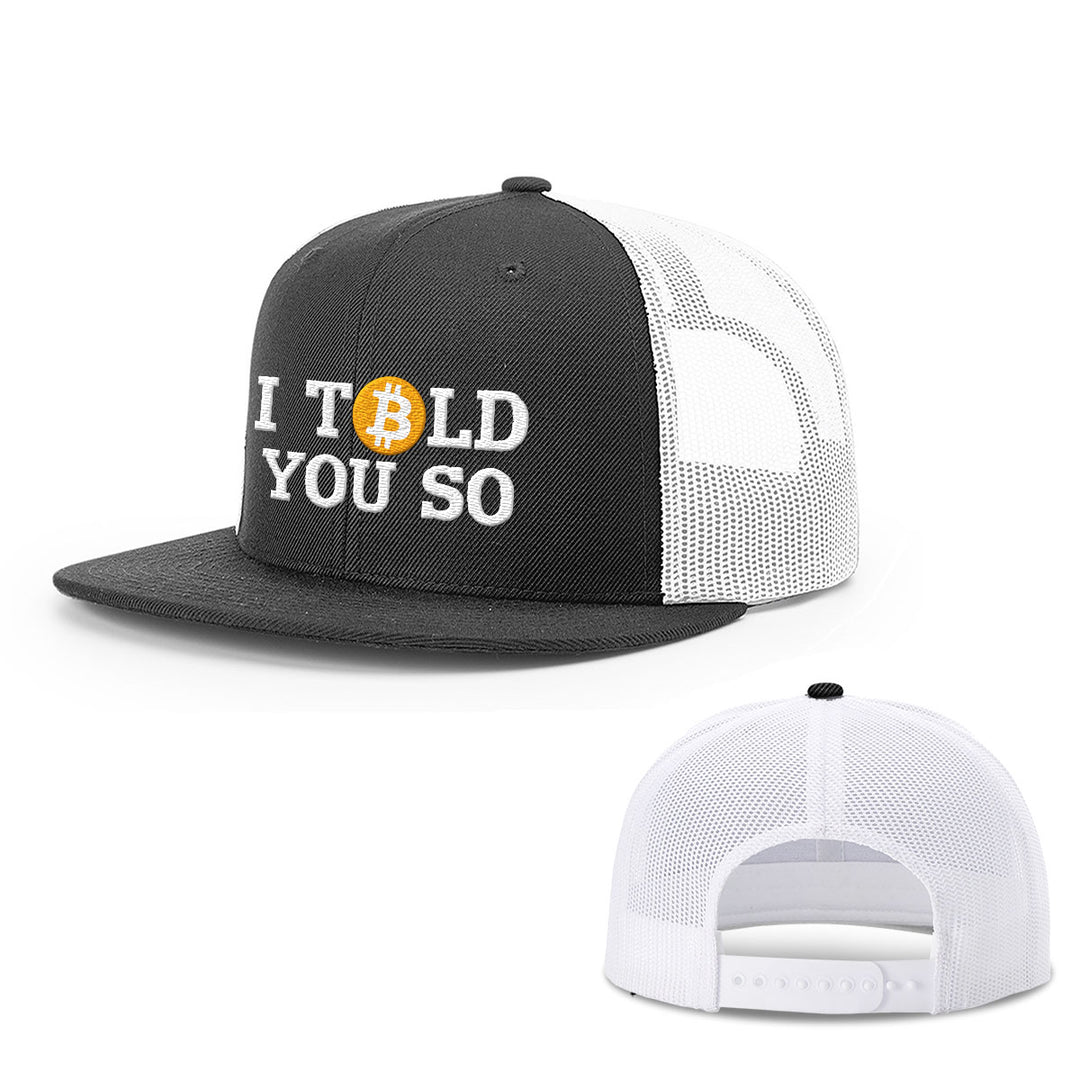Bitcoin I Told You So Hats - BustedTees.com