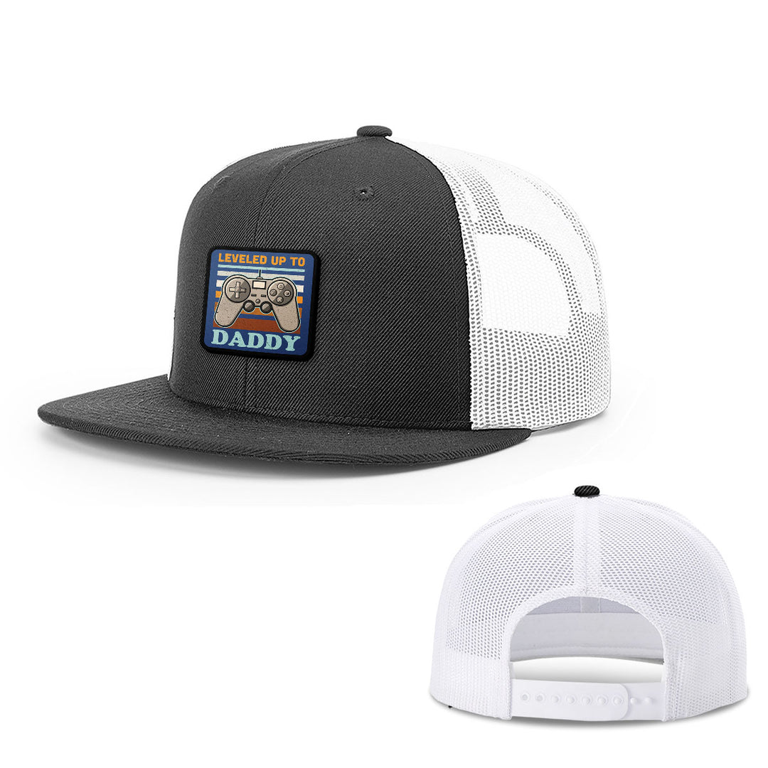 Leveled Up to Daddy Patch Hats - BustedTees.com