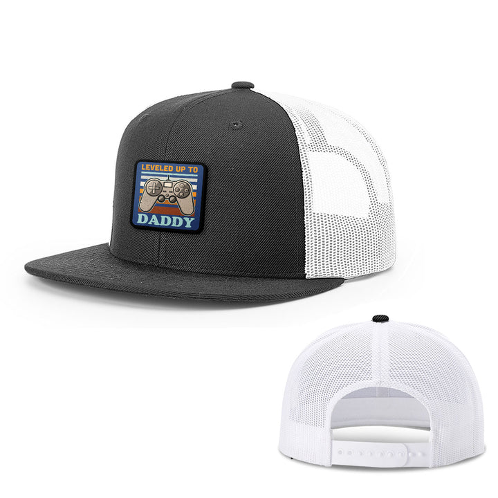 Leveled Up to Daddy Patch Hats - BustedTees.com