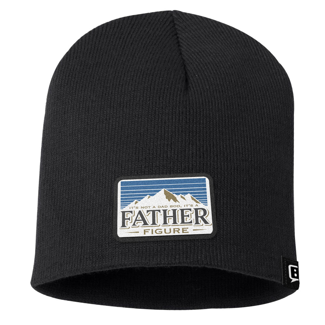 Dad Bod Father Figure Patch Beanies - BustedTees.com