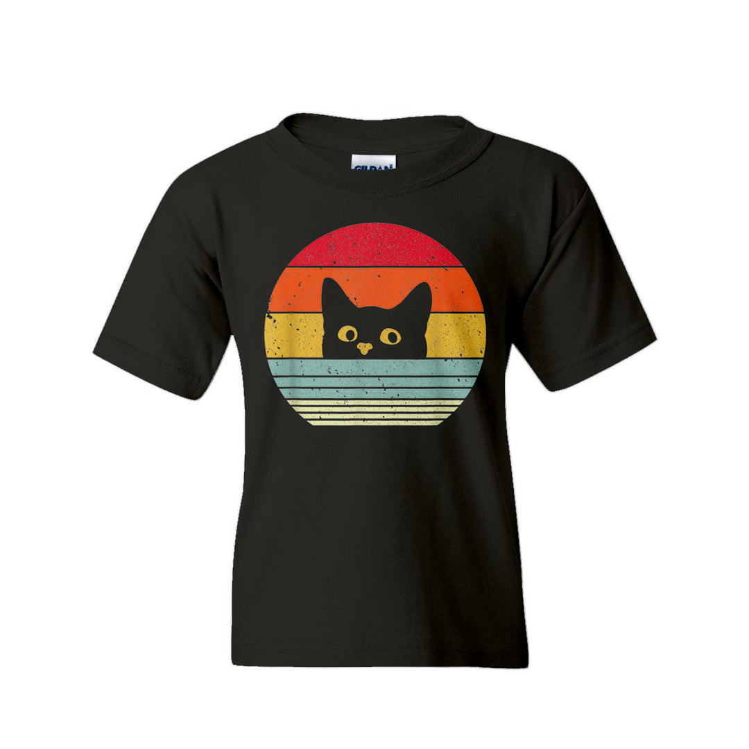 Cat Shirt Retro Style  Kids Shirt - BustedTees.com