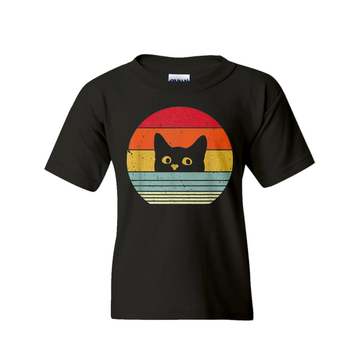 Cat Shirt Retro Style  Kids Shirt - BustedTees.com