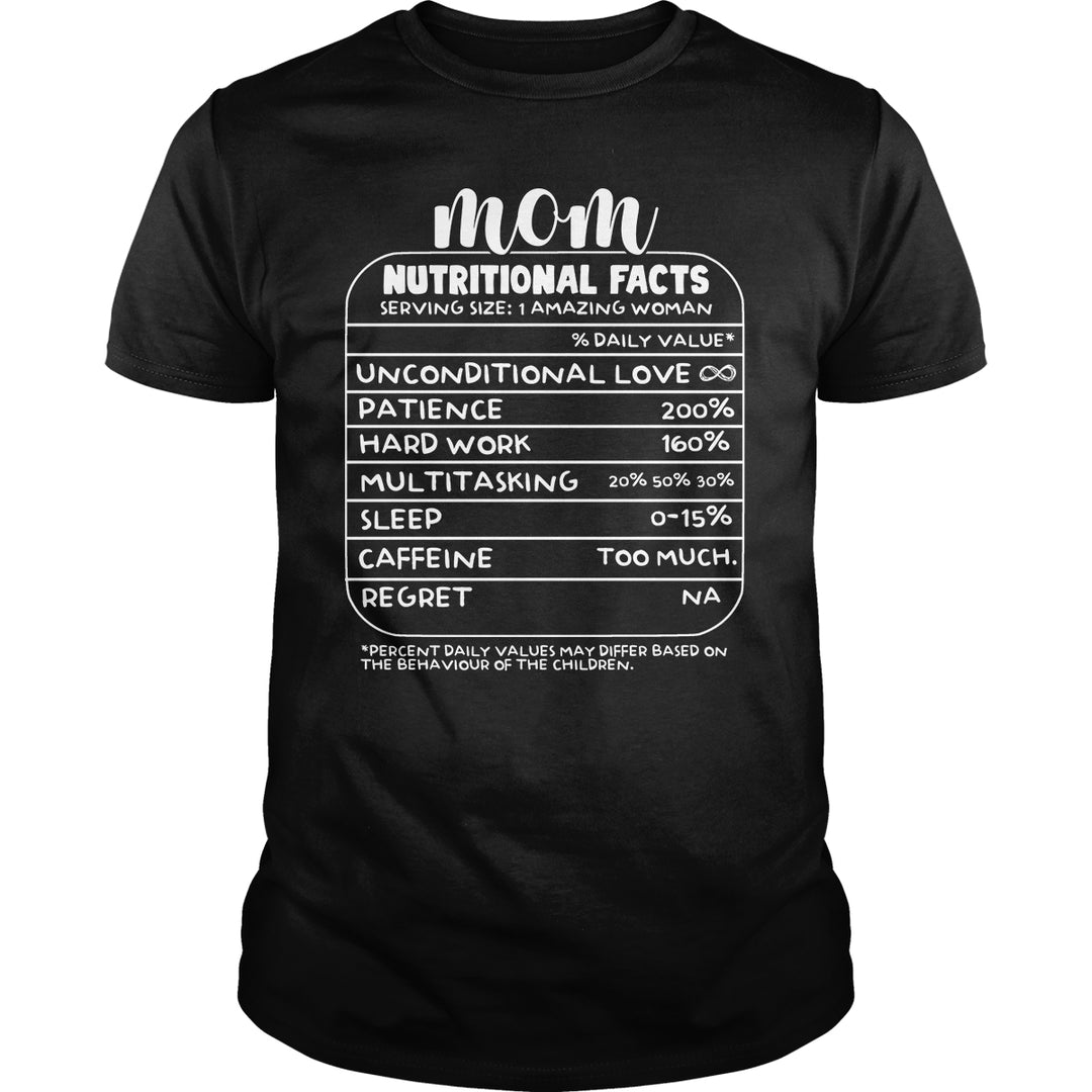 Mom Nutrition Facts - BustedTees.com