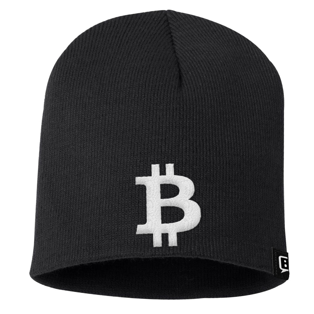 Bitcoin Logo Beanies - BustedTees.com