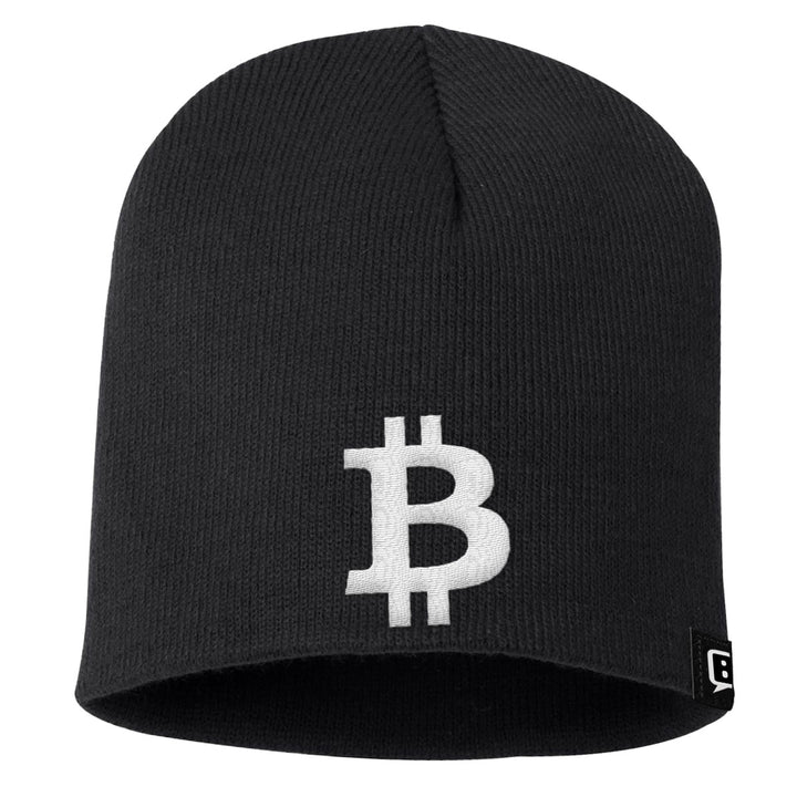 Bitcoin Logo Beanies - BustedTees.com