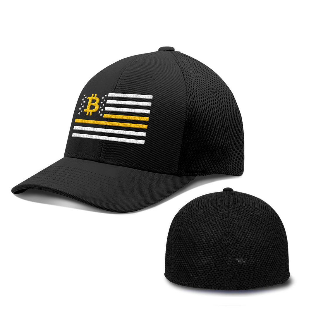 Bitcoin Flag Hats - BustedTees.com
