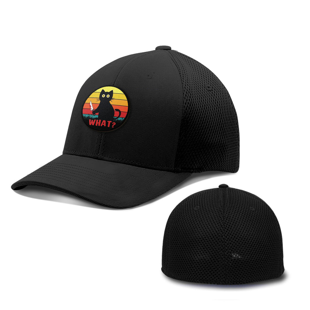 Retro Murderous Cat Patch Hats - BustedTees.com