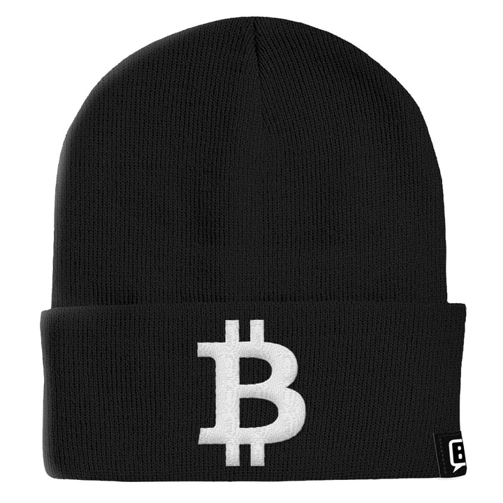 Bitcoin Logo Beanies - BustedTees.com
