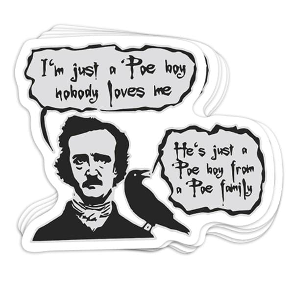 Bohemian Poe Vinyl Sticker - BustedTees.com