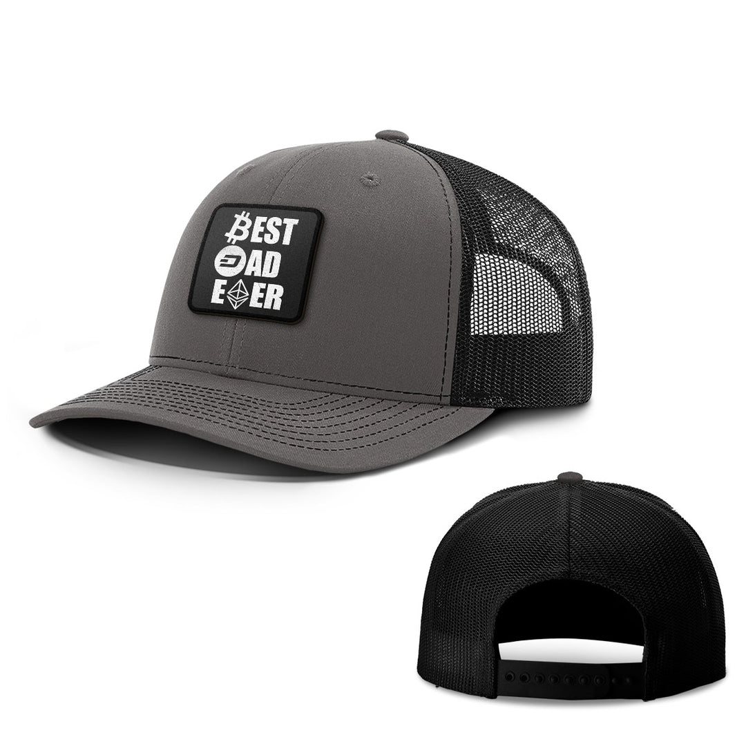 Best Dad Ever Crypto Patch Hats - BustedTees.com