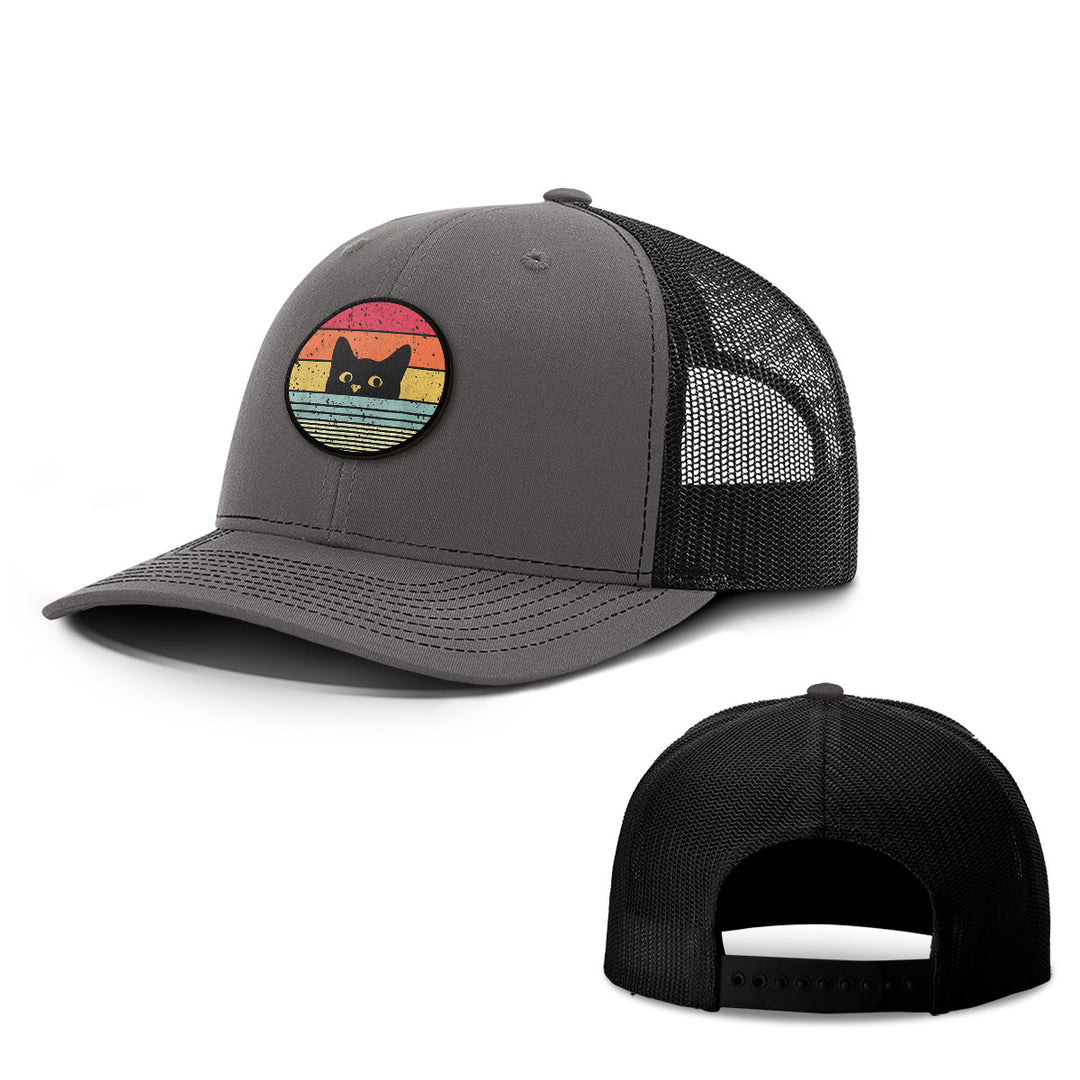 Retro Cat Patch Hats - BustedTees.com