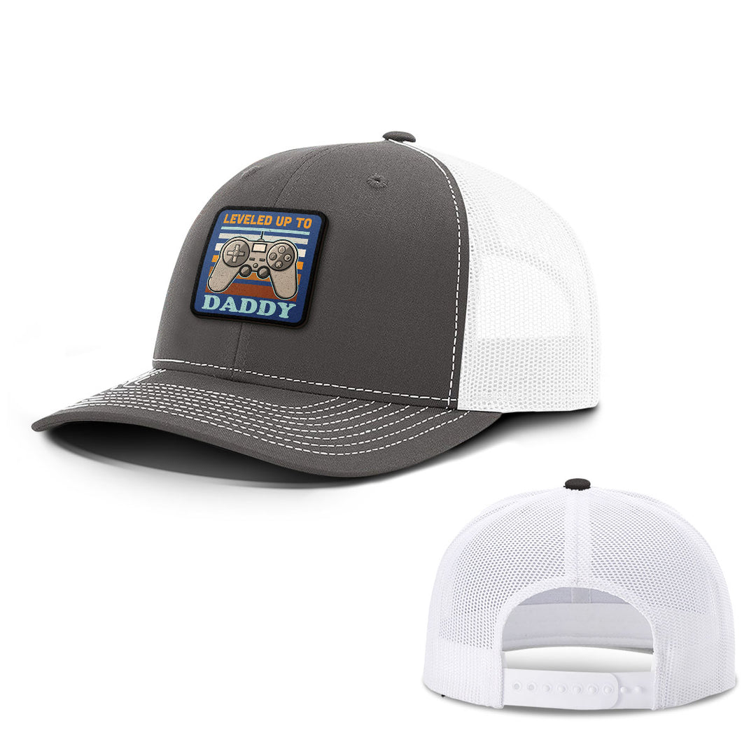 Leveled Up to Daddy Patch Hats - BustedTees.com