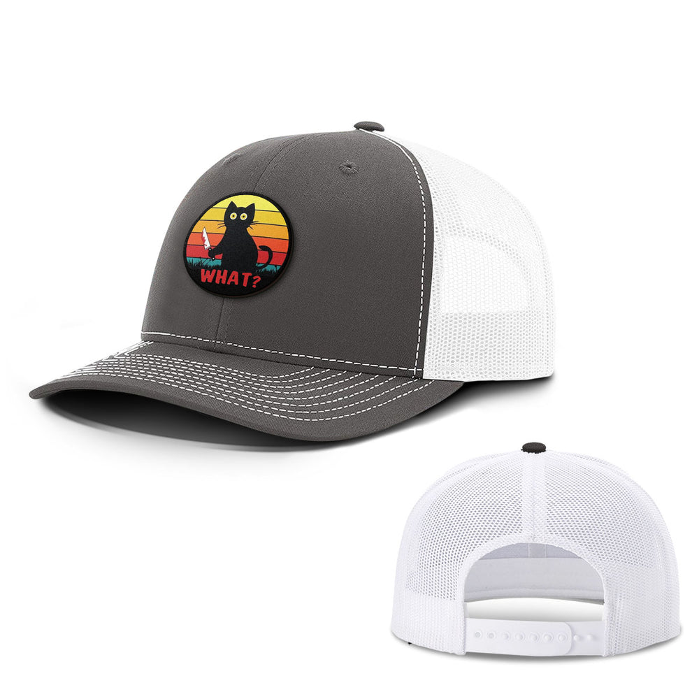 Retro Murderous Cat Patch Hats - BustedTees.com