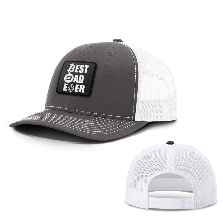 Best Dad Ever Crypto Patch Hats - BustedTees.com