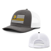 Load image into Gallery viewer, Bitcoin Flag Hats - BustedTees.com
